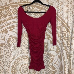 Forever 21 long sleeve red dress